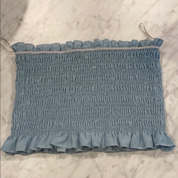 Kendall & Kylie Ruched Blue Tube Top - Picture 4 of 6